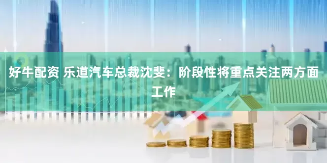 好牛配资 乐道汽车总裁沈斐：阶段性将重点关注两方面工作