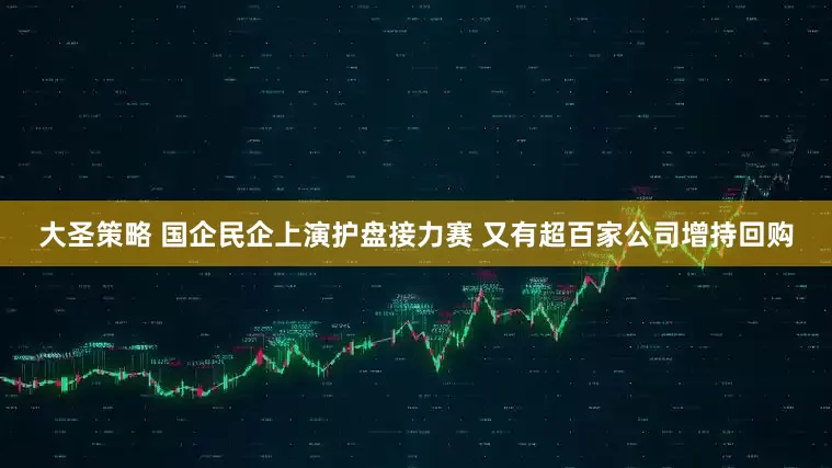 大圣策略 国企民企上演护盘接力赛 又有超百家公司增持回购